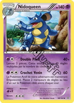 Carte Pokémon Nidoqueen  n°68 de la série Primo Choc