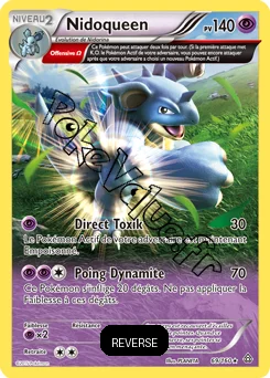 Carte Pokémon Nidoqueen  Reverse n°69 de la série Primo Choc