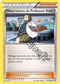 Carte Pokémon Observations du Professeur Seko n°134 de la série Primo Choc