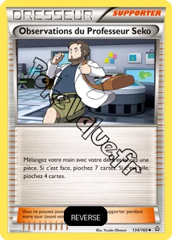 Carte Pokémon Observations du Professeur Seko Reverse n°134 de la série Primo Choc