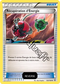 Carte Pokémon Récupération d'Énergie Reverse n°126 de la série Primo Choc