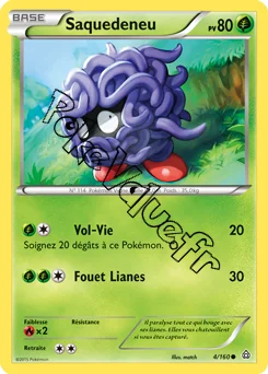 Carte Pokémon Saquedeneu  n°4 de la série Primo Choc