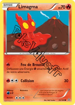 Carte Pokémon Slugma  n°22 de la série Primo Choc