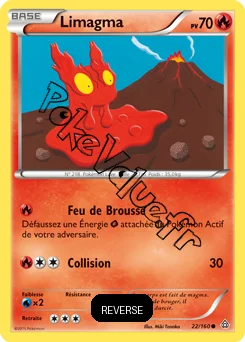 Carte Pokémon Slugma  Reverse n°22 de la série Primo Choc