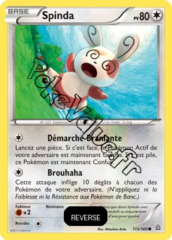 Carte Pokémon Spinda  Reverse n°115 de la série Primo Choc