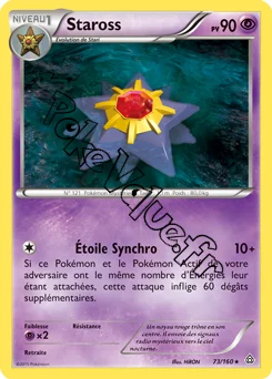Carte Pokémon Starmie  n°73 de la série Primo Choc