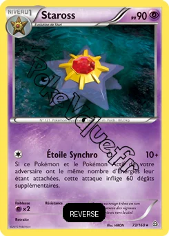 Carte Pokémon Starmie  Reverse n°73 de la série Primo Choc