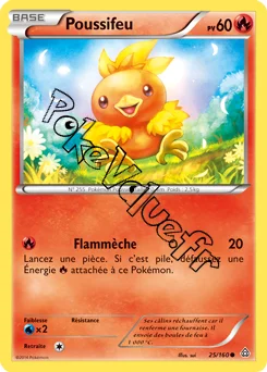 Carte Pokémon Torchic  n°25 de la série Primo Choc