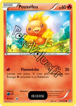 Carte Pokémon Torchic  Reverse n°25 de la série Primo Choc