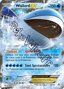 Carte Pokémon Wailord EX  n°38 de la série Primo Choc