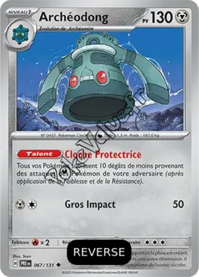 Carte Pokémon Archéodong Reverse n°067 de la série Évolutions Prismatiques