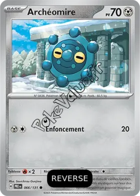 Carte Pokémon Archéomire Reverse n°066 de la série Évolutions Prismatiques