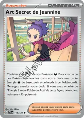 Carte Pokémon Art Secret de Jeannine n°112 de la série Évolutions Prismatiques