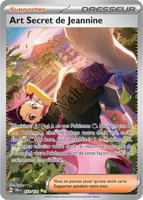 Carte Pokémon Art Secret de Jeannine n°173 de la série Évolutions Prismatiques