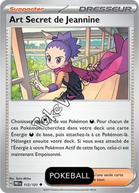 Carte Pokémon Art Secret de Jeannine Pokeball n°112 de la série Évolutions Prismatiques