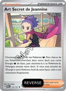 Carte Pokémon Art Secret de Jeannine Reverse n°112 de la série Évolutions Prismatiques