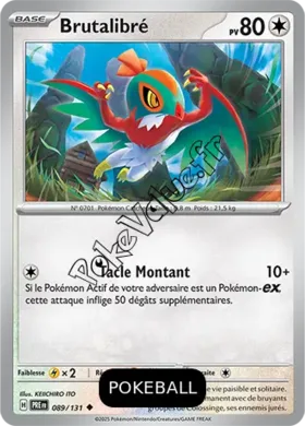 Carte Pokémon Brutalibré Pokeball n°089 de la série Évolutions Prismatiques