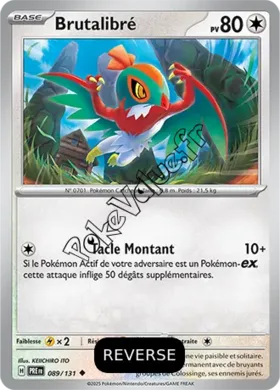 Carte Pokémon Brutalibré Reverse n°089 de la série Évolutions Prismatiques