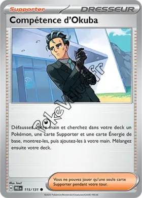 Carte Pokémon Compétence d’Okuba n°115 de la série Évolutions Prismatiques