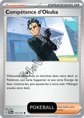 Carte Pokémon Compétence d’Okuba Pokeball n°115 de la série Évolutions Prismatiques