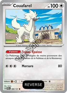 Carte Pokémon Couafarel  Reverse n°088 de la série Évolutions Prismatiques