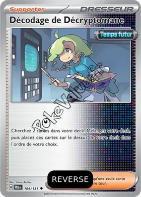 Carte Pokémon Décodage de Décryptomane Reverse n°104 de la série Évolutions Prismatiques
