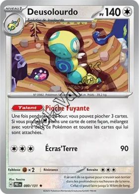 Carte Pokémon Deusolourdo  n°080 de la série Évolutions Prismatiques