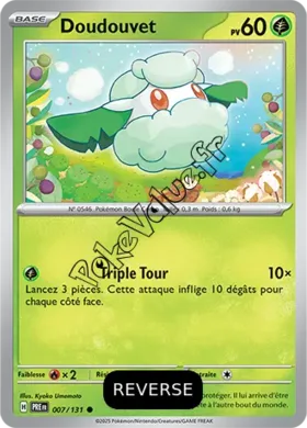Carte Pokémon Doudouvet  Reverse n°007 de la série Évolutions Prismatiques