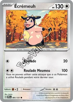 Carte Pokémon Écrêmeuh n°081 de la série Évolutions Prismatiques