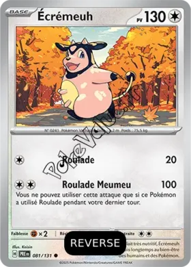 Carte Pokémon Écrêmeuh Reverse n°081 de la série Évolutions Prismatiques