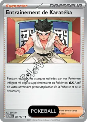 Carte Pokémon Entraînement de Karatéka Pokeball n°096 de la série Évolutions Prismatiques