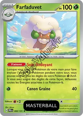 Carte Pokémon Farfaduvet  Masterball n°008 de la série Évolutions Prismatiques