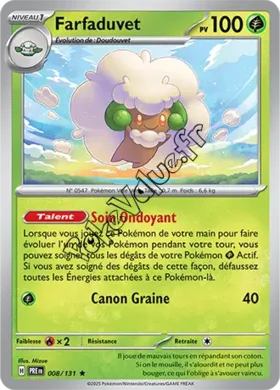 Carte Pokémon Farfaduvet  n°008 de la série Évolutions Prismatiques