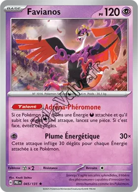 Carte Pokémon Favianos  n°045 de la série Évolutions Prismatiques