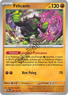 Carte Pokémon Félicanis n°057 de la série Évolutions Prismatiques