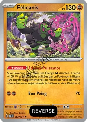 Carte Pokémon Félicanis Reverse n°057 de la série Évolutions Prismatiques