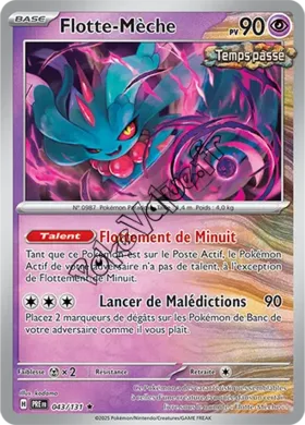 Carte Pokémon Flotte Mèche n°043 de la série Évolutions Prismatiques