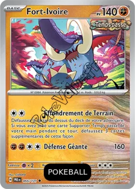 Carte Pokémon Fort Ivoire Pokeball n°055 de la série Évolutions Prismatiques