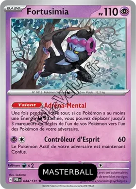 Carte Pokémon Fortusimia  Masterball n°044 de la série Évolutions Prismatiques