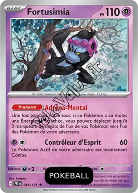 Carte Pokémon Fortusimia  Pokeball n°044 de la série Évolutions Prismatiques