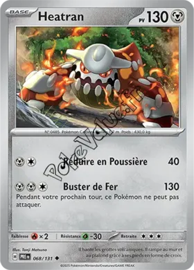 Carte Pokémon Heatran  n°068 de la série Évolutions Prismatiques