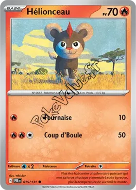 Carte Pokémon Hélionceau n°015 de la série Évolutions Prismatiques