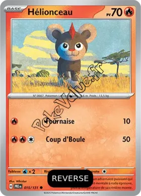 Carte Pokémon Hélionceau Reverse n°015 de la série Évolutions Prismatiques
