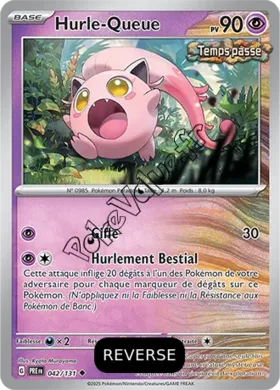 Carte Pokémon Hurle Queue Reverse n°042 de la série Évolutions Prismatiques