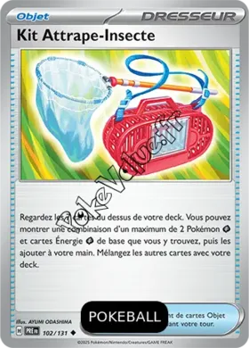 Carte Pokémon Kit Attrape Insecte Pokeball n°102 de la série Évolutions Prismatiques