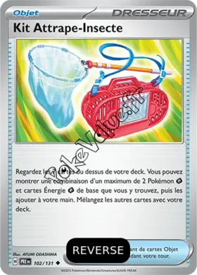 Carte Pokémon Kit Attrape Insecte Reverse n°102 de la série Évolutions Prismatiques
