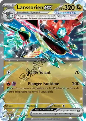 Carte Pokémon Lanssorien ex  n°073 de la série Évolutions Prismatiques