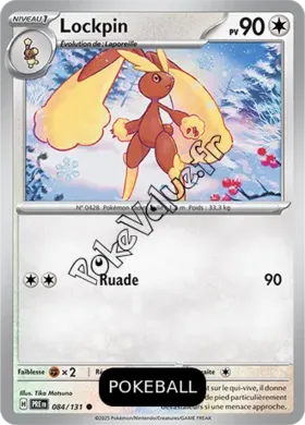 Carte Pokémon Lockpin  Pokeball n°084 de la série Évolutions Prismatiques