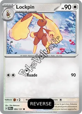 Carte Pokémon Lockpin  Reverse n°084 de la série Évolutions Prismatiques