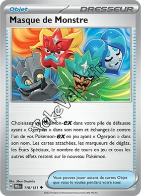 Carte Pokémon Masque de Monstre n°118 de la série Évolutions Prismatiques